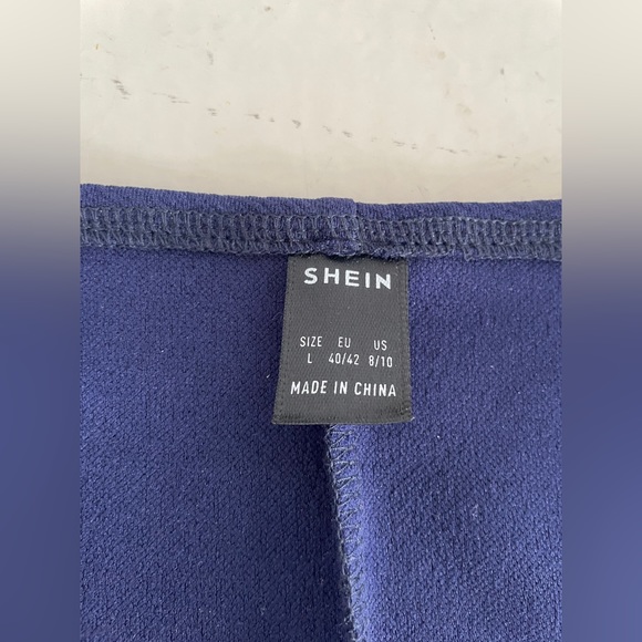 3/25 Navy SHEIN Spaghetti Strap Back Cut Out Mini Dress - Picture 7 of 8